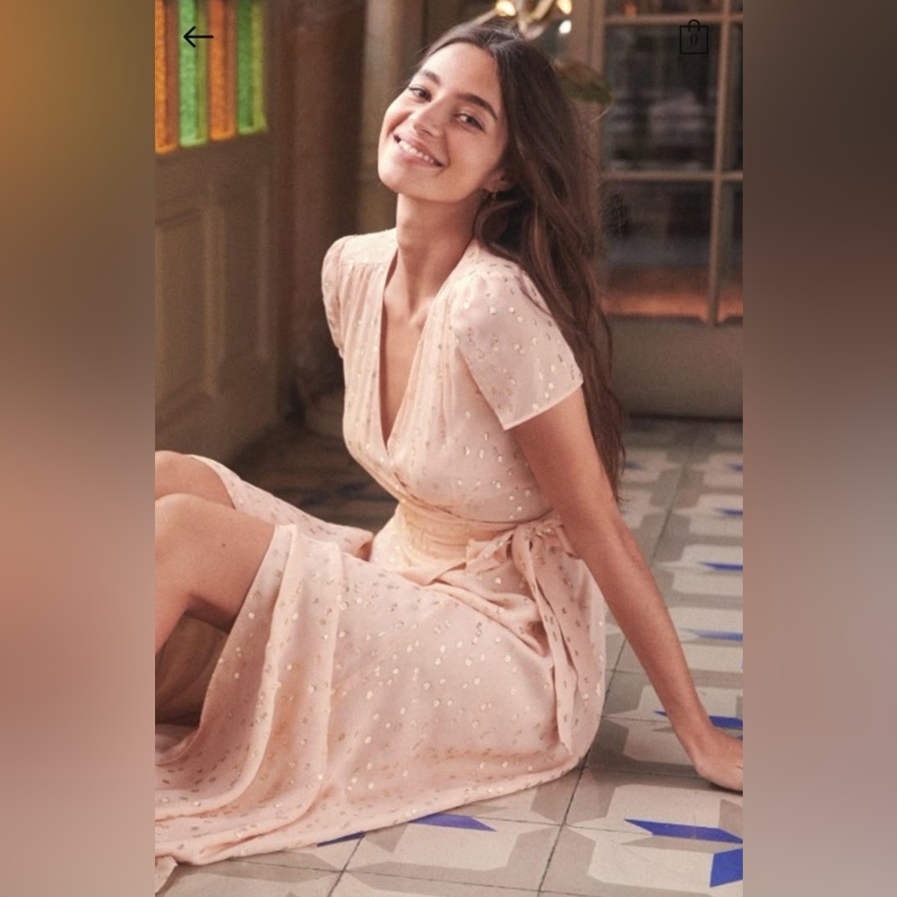Sezane Light Pink Maxi Dress